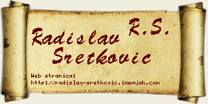 Radislav Sretković vizit kartica